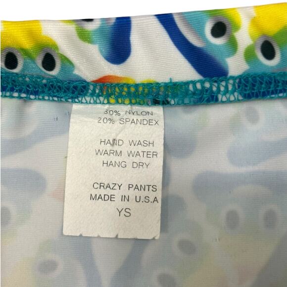 Crazy Pants Emoji Poop Cheer Dance Spandex Shorts Youth Small - Picture 3 of 4